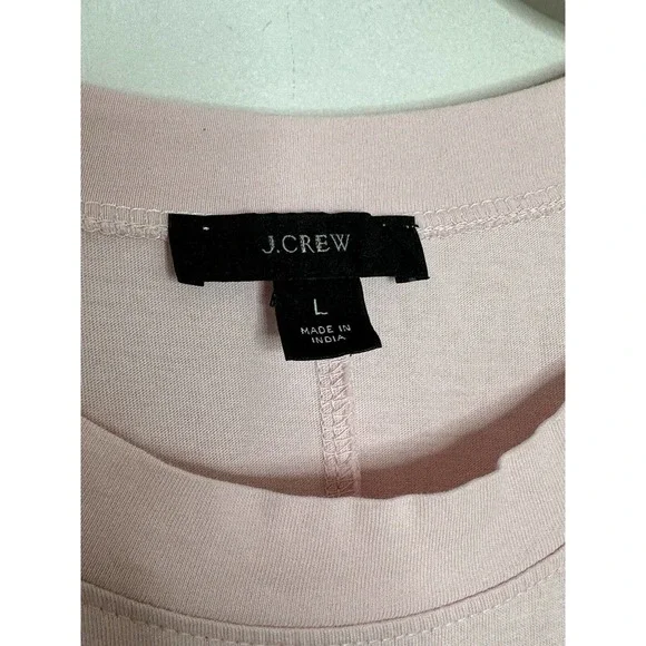 J. Crew Womens T Shirt Short Sleeve Front Pocket Shift Pink Dress Size Large - Picture 3 of 5